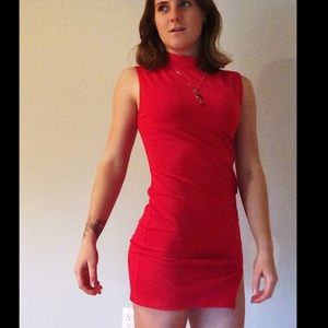 BOLD RED Mini Dress